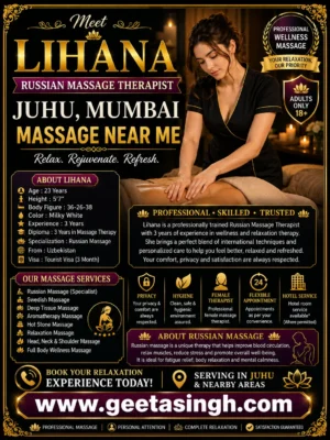 Lihana professional Russian massage therapist in Juhu Mumbai