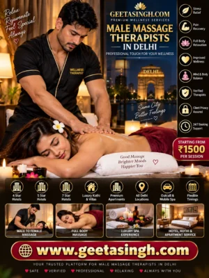 Professional male to female full body massage therapist service in Delhi