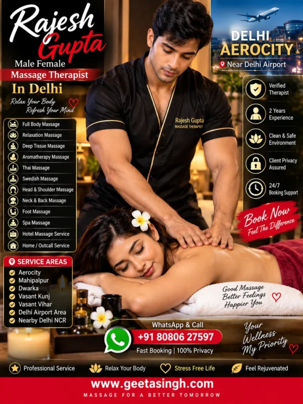 Rajesh Gupta Male Female Massage Therapist in Delhi Aerocity
