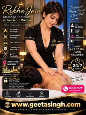 Rekha Jain professional massage therapist providing full body massage in Santacruz Mumbai